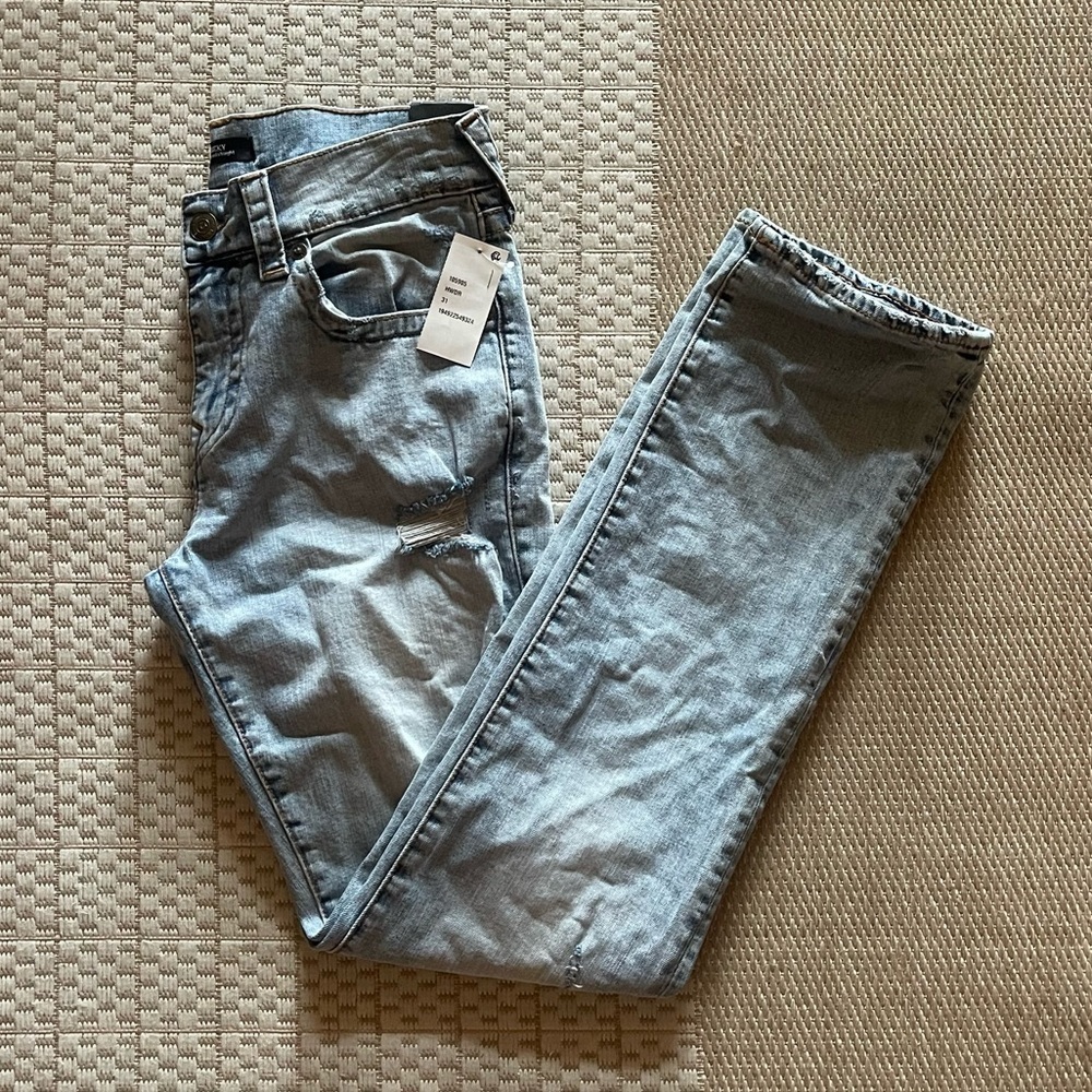 NWT True Religion Distressed Ricky Relaxed Straight Fit Jeans 31x34